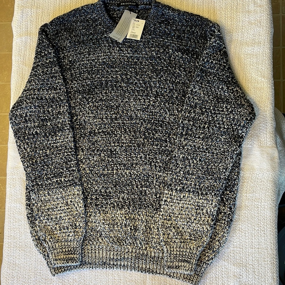 Britches sweater color blue /gray size large